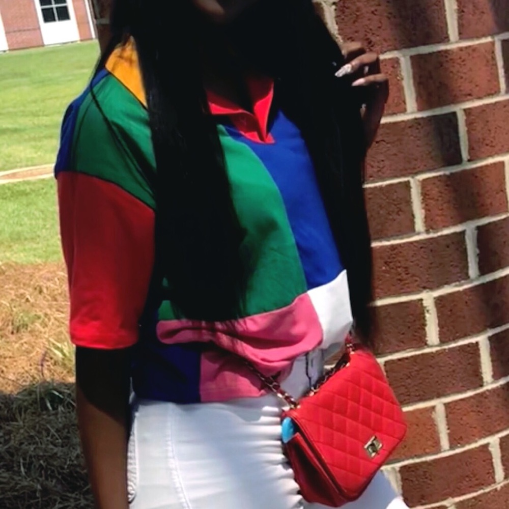 Multi color collared shirt